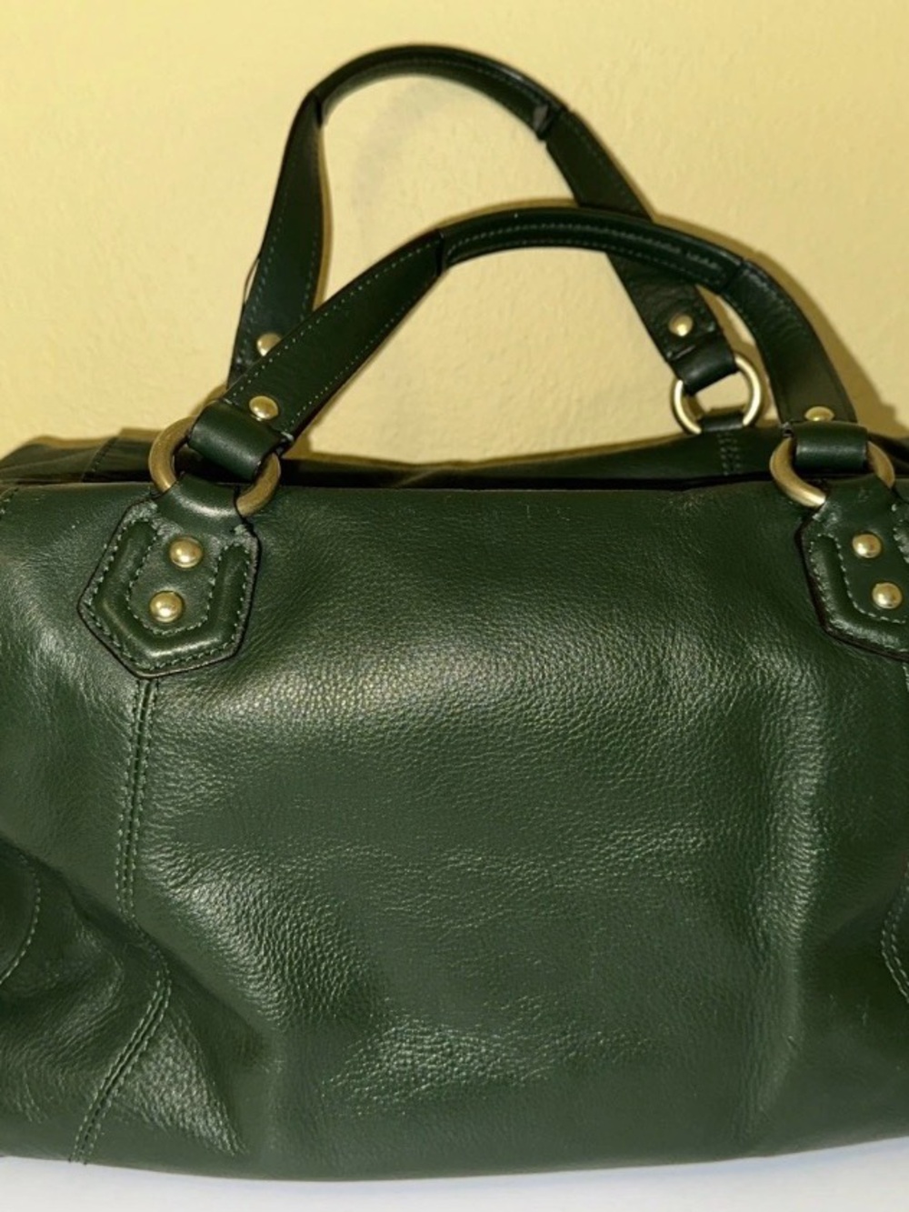 Coach Campbell Forest Green Buttery Leather Purse Satchel Handbag Very Good Cond - Picture 3 of 14